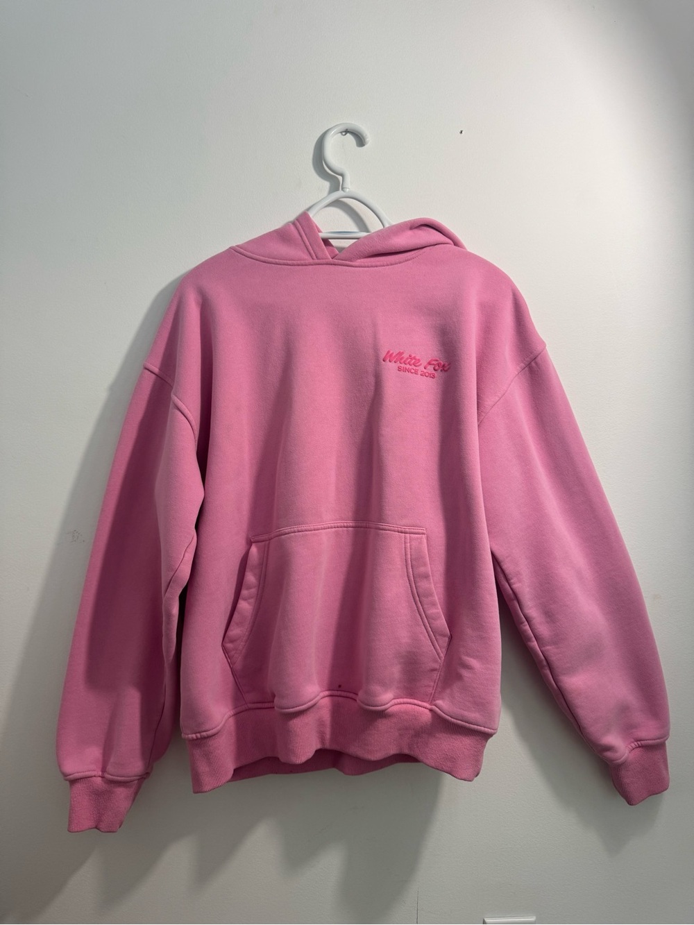 White Fox Boutique Pink Hooded Pullover Sweatshirt